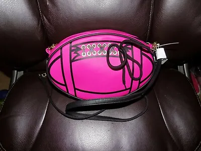 Betsey Johnson Fushia Football Crossbody Purse/Bag NEW  • $95.06