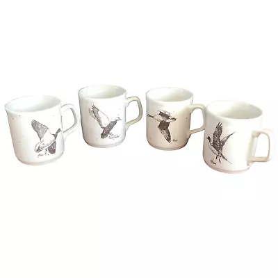 X4 Mugs Richard E. Bishop Birds In Flight / Mallards - C & E Made In England • $33.99