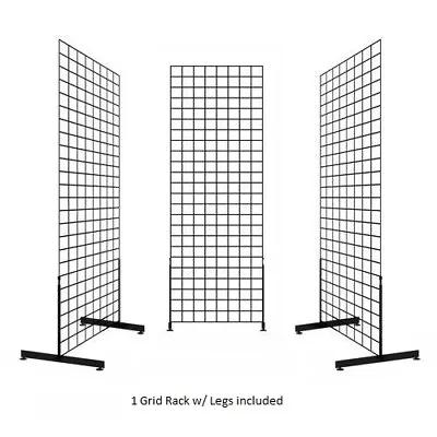 Display Grid Rack 6 Ft Panel Metal Stand Retail Store Craft Art Shelf Organizer • $89.99