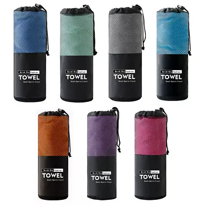 $12.29 • Buy Microfiber Towel Sports Bath Gym Quick Drying Travel Swimming Camping Beach Ql