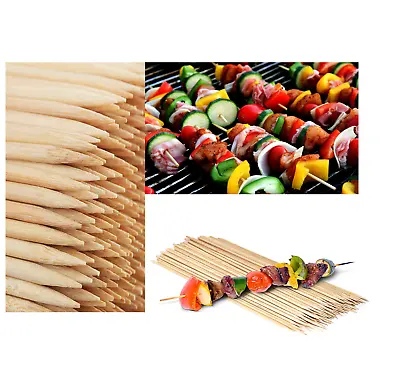 £1.69 • Buy BAMBOO SKEWERS Wooden Kebab BBQ Fruit Chocolate Barbecue Fondue Stick 7  12 