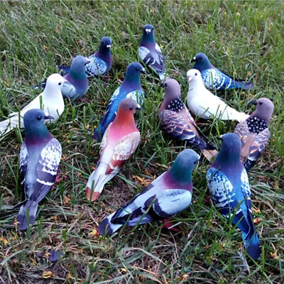 £5.23 • Buy Realistic Pigeon Artificial Doves Simulation Feathered Foam Fake Bird Home Decor