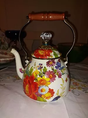 MacKenzie Childs Flower Market 3qt Tea Kettle Never Used Display Only • $100