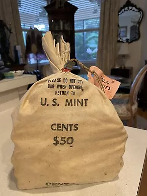 US Mint Coin Bag $50 Cents 1981 Sealed Mint Bag Pennies Lincoln Uncirculated • $350