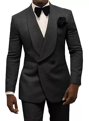 Men 2 Piece Suit Groomsman Prom Cocktail Tuexdos Blazer Jacket Pants 42r 44r 46r • $62.99