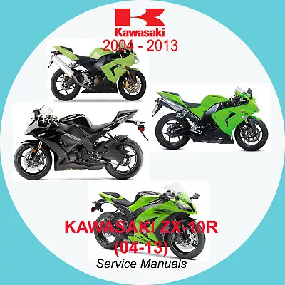 KAWASAKI ZX-10 ZX10R ZX10-R Service Manual 2004 To 2013 • £5.50