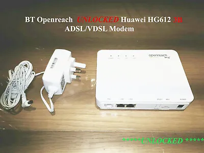 BT Openreach Huawei HG612 3B VDSL/FTTC Fibre Modem  UNLOCKED • £45