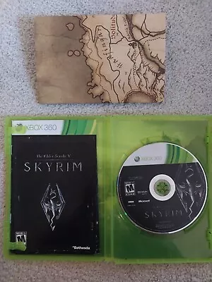 The Elder Scrolls V: Skyrim (Microsoft Xbox 360 2011) Map Included  • $0.99