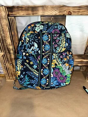 Vera Bradley Backpack Happy Snails Floral Print EUC Thin 1” Wide Shoulder Straps • $27.99