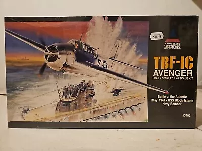 Accurate Miniatures #3403 TBF-IC Avenger 1:48 Scale Model NISB • $54