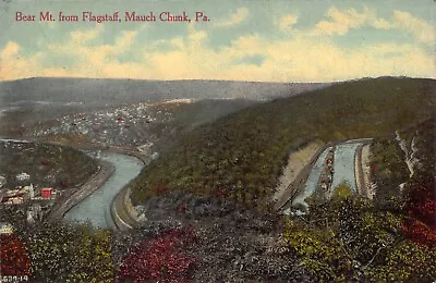 C.'13Early Color PrintingBear Mt From Flagstaff   Mauch ChunkPAOld Postcard • $9.95