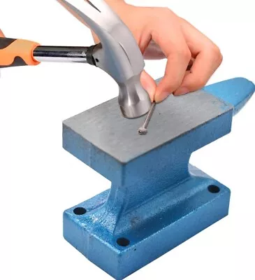 Single Horn Anvil 1.3 Lb Mini Horn Anvil Bench Block Cast Iron Anvil Blacksmith • $34.94