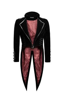 Punkrave Gothic Vampire Steampunk Vintage Military Swallow Tailcoat Jacket Y-737 • $83.99