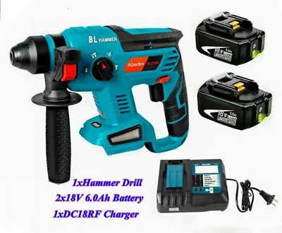 For Makita 18V Brushless Rotary Hammer Drill Kit 2Pack 6.0Ah Battery + Charger • $139.99