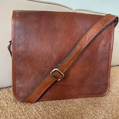 Men's Leather Bag Business Messenger Laptop Shoulder Briefcase Satchel 23.5  • $57
