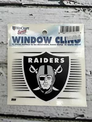 Vintage Wincraft Sports NFL Oakland Raiders Logo Window Cling Decal Sticker USA • $5