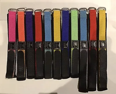 16mm Wrap-Around Nylon Hook & Loop Grip Fastener Sports Watch Strap Band • $6.99