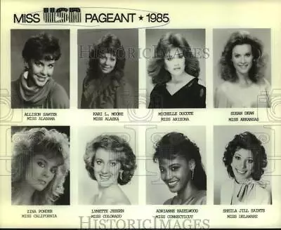 1985 Press Photo Contestants For The Miss USA Pageant 1985 - Nop64443 • $17.99