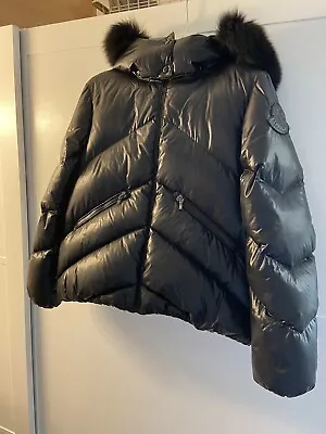 Girls Moncler Coat Padded Down Fur Genuine Age 12 Y • £120