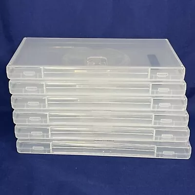 $12 • Buy PSP UMD Movie Game Replacement Clear Click PSP Case LOT OF 6 W/ BLK Security Tag
