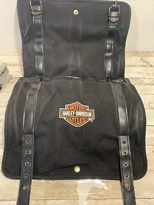 Harley Davidson Motorcycles Multi-pocket Roll-Up Travel Bag Vintage • $24.90