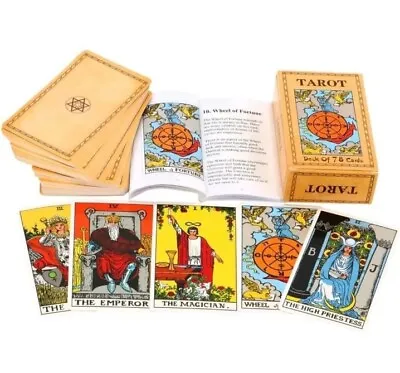 Tarot Cards 78 Deck & Booklet For Beginner Rider Waite Smith Key To The Tarot • £8.95