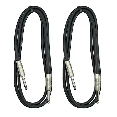 (2 Pack) 6 Ft. Foot 1/4  To 1/4  Pro Audio PA DJ Amplifier Speaker Cable • $15.99