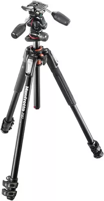 Manfrotto 190XPRO Aluminum 3-Section Tripod Kit With 3-Way Head (MK190XPRO3-3W) • $325