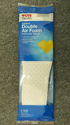 CVS Double Air Foam Cushioning Insoles Men 7-13/ Women 5-10***BUY MORE & SAVE*** • $3.99