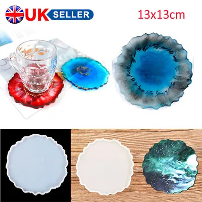 £3.09 • Buy Agate Coaster Resin Casting Mold Silicone Jewelry Making Epoxy Mould Craft Kit
