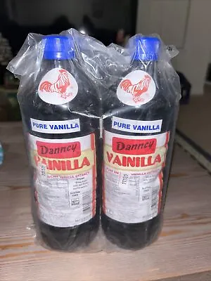 Danncy Dark Pure Mexican Vanilla Extract 2 Plastic Bottle 33oz Each • $15.95