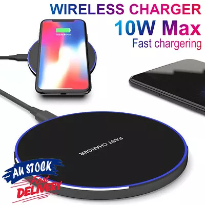 Qi Wireless Charger FAST Charging Pad Compatible With IPhone 12 11 XR Samsung AU • $9.99