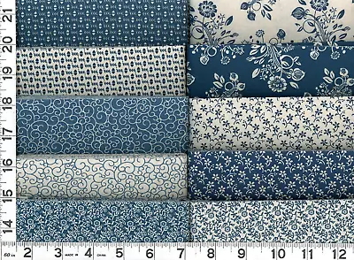 Country Blue Jelly Roll 40 -2 1/2   Strips Quilting & Sewing Fabric • $23.35