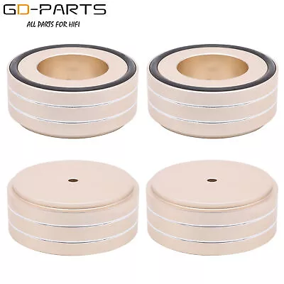 65x25mm Solid Aluminum Audio AMP Speaker Isolation Stand Damper Base Pad Feet *4 • $36.34