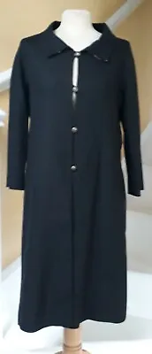 $158.24 • Buy Missoni Black Dress Coat With Vibrant Striped Lining 12