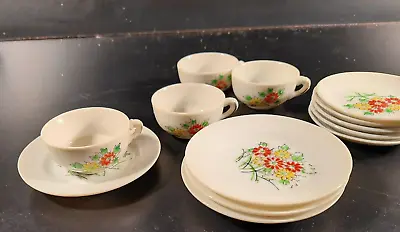 Assored Miniature Japanese Tea Set In Red Yellow Flower Pattern • $6.99