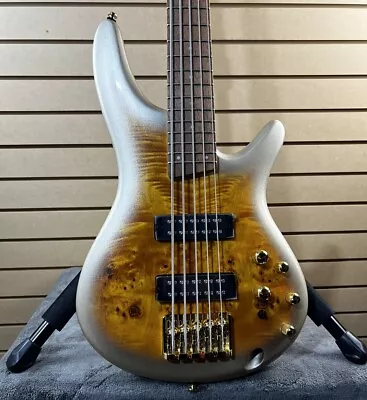 Ibanez SR 5-string Electric Bass - Mars Gold Metallic Burst & PLEK*D #373 • $599.99