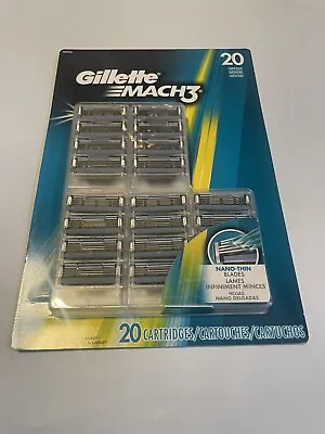 Gillette Mach3 Refill Cartridges - Razor 3 Blades 20 Ct • $34