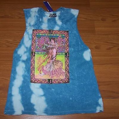 Size M  Unisex Mens Janis Joplin Tie Dye Graphic Sleeveless Concert T-Shirt • $7.99