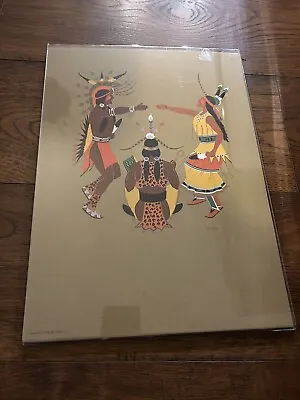 Kiowa Indian Art - Mopope Wedding Ceremony Pochoir Of Native • $80