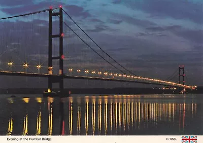 £2.75 • Buy Postcard - Humber Bridge - Evening At The Humber Bridge
