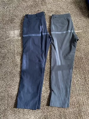 Lot Of 2 Lululemon Pants ABC Size 40 Blue And Gray Pants Size XXL 34” Inseam • $59.99