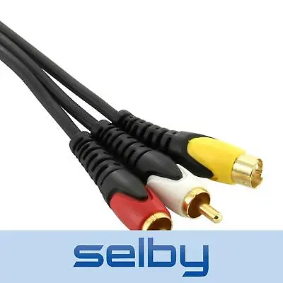 1.5m ISIX S-Video SVHS + 2RCA AV Audio Video Cable Lead ITT4641 • $10