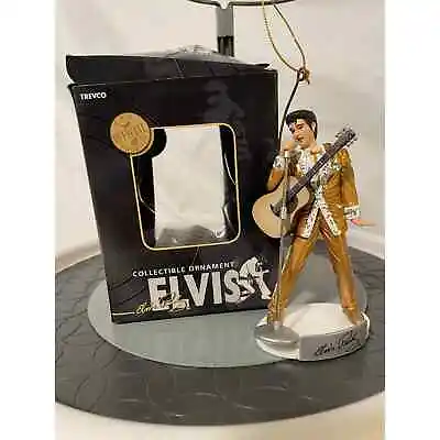 Trevco  Elvis Collectible Ornament In Gold/white Suit  Original Box 4 Inch.  D20 • $14