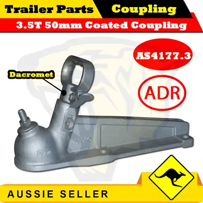 $79 • Buy 3500 Kg 50mm Dacromet Boat Caravan Trailer Hitch Coupling (w/o Brake Handle) ADR