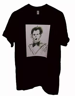 Kandykorn X Slimyburger - Jet Black & Blood Red Klaus Nomi T - Shirt 70s 80s  • $25