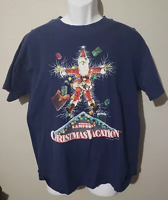 National Lampoons Christmas Vacation Blue Large (L) Short Sleeve T-Shirt • $10