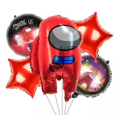5PCS AMONG US BALLOON HELIUM Foil Balloon GAME PARTY DECORATION • $11.95