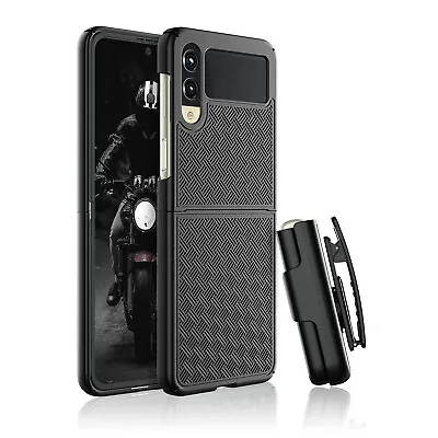 $9.89 • Buy For Samsung Galaxy Z Flip 4 5G Shockproof Phone Case W/ Belt Clip Holster Cover