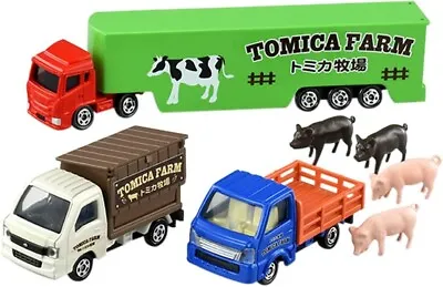 2023 Tomica Japan Farm Semi-trailer Truck Set 1/64 Metal Die-cast Car Model Toy • $24.89